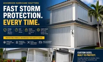 Accordion Hurricane Shutters – Fast, Secure & Built for Storm Protection