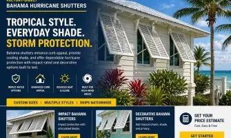 Bahama Hurricane Shutters – Stylish Shade, Impact Protection & Custom Options