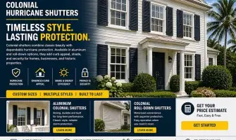 Colonial Hurricane Shutters – Classic Style, Storm Protection & Custom Options