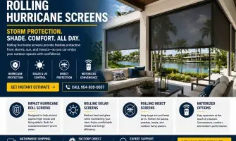 Rolling Hurricane Screens – Storm Protection, Shade & Motorized Screen Systems