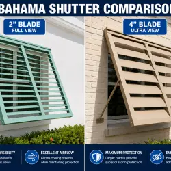 Impact Bahama Shutter | 2" Articulated Blade | Custom Sizes