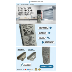 Hurricane Shutter Lubricant Spray – Specialty Track & Roller Lubrication for Storm Shutters