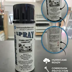 Hurricane Shutter Lubricant Spray – Specialty Track & Roller Lubrication for Storm Shutters