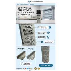 Hurricane Shutter Lubricant Spray – Specialty Track & Roller Lubrication for Storm Shutters Hurricane Shutter Lubricant Spray – Specialty Track & Roller Lubrication for Storm Shutters