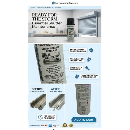 Hurricane Shutter Lubricant Spray