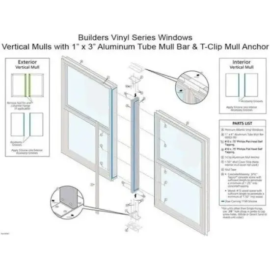 Mullion Tube Kit for Impact Hurricane Windows | Air Master™ Mullion Tube Kit for Impact Hurricane Windows | Air Master™